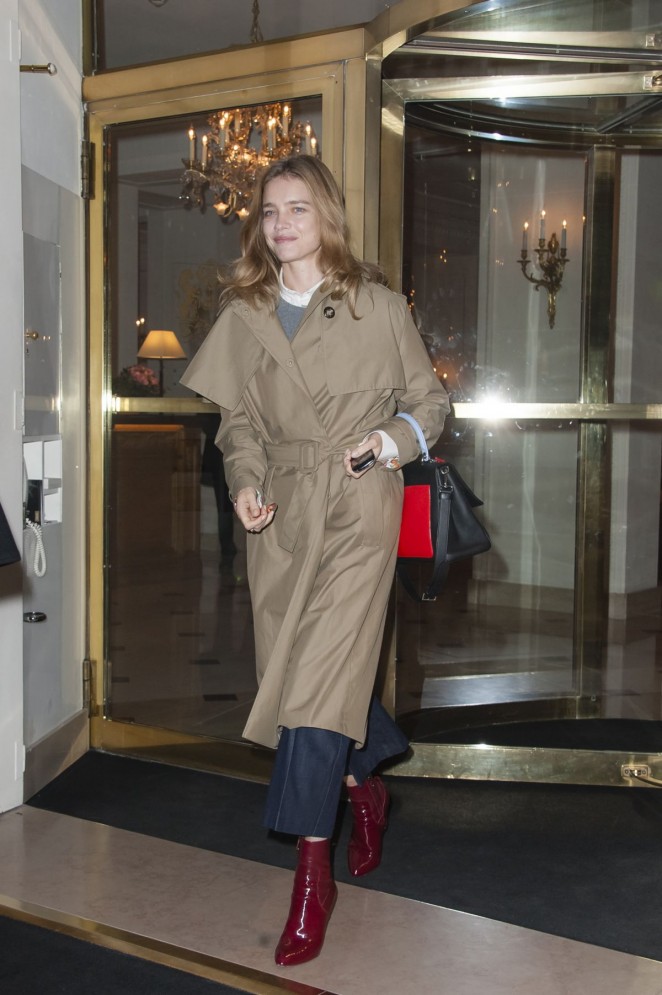 Natalia Vodianova - Leaving The Bristol Hotel in Paris