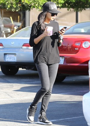 Naya Rivera in Tight Jeans Leaving Coffee Bean in LA