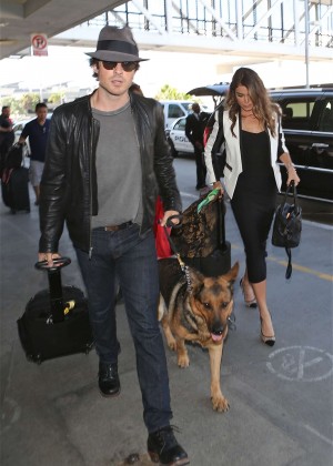Nikki Reed & Ian Somerhalder at LAX Airport in LAX