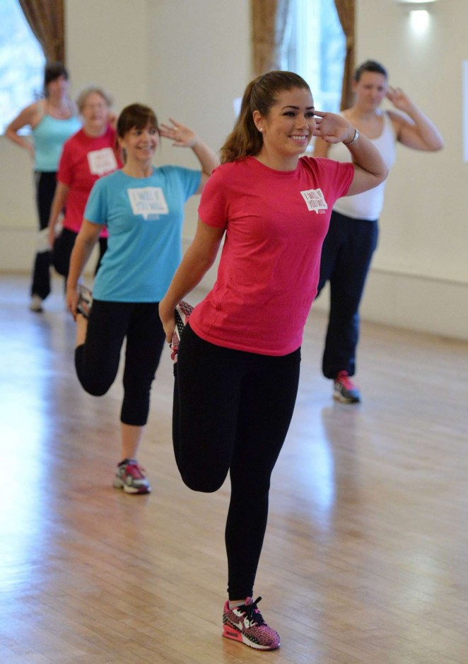 Nikki Sanderson at Piloxing Class for "I Will If You Will" Campaign 2014