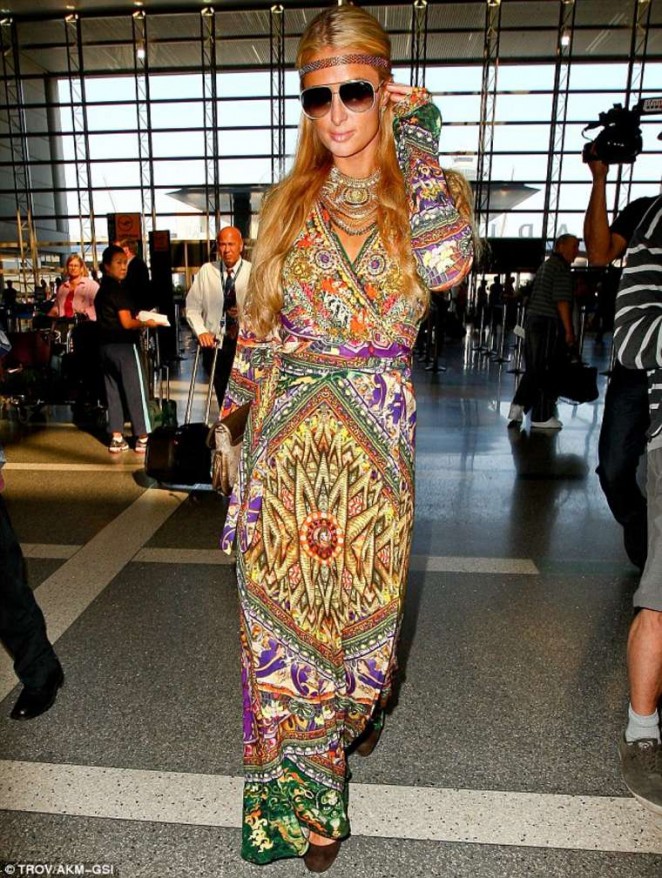 Paris Hilton - Arrives at LAX Airport in LA