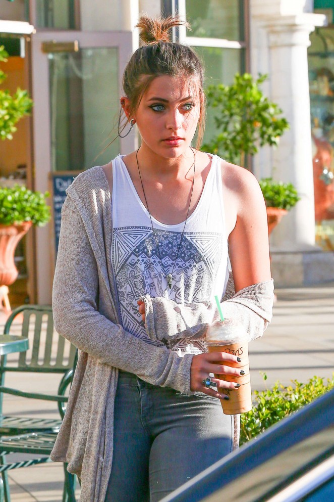Paris Jackson in Jeans out and about in Calabasas