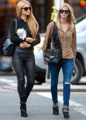 Paris & Nicky Hilton - Hanging out in NYC