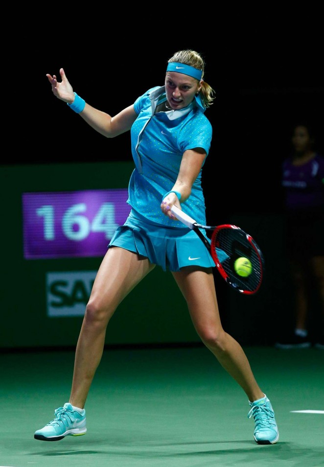 Petra Kvitova at WTA Finals 2014 in Singapore