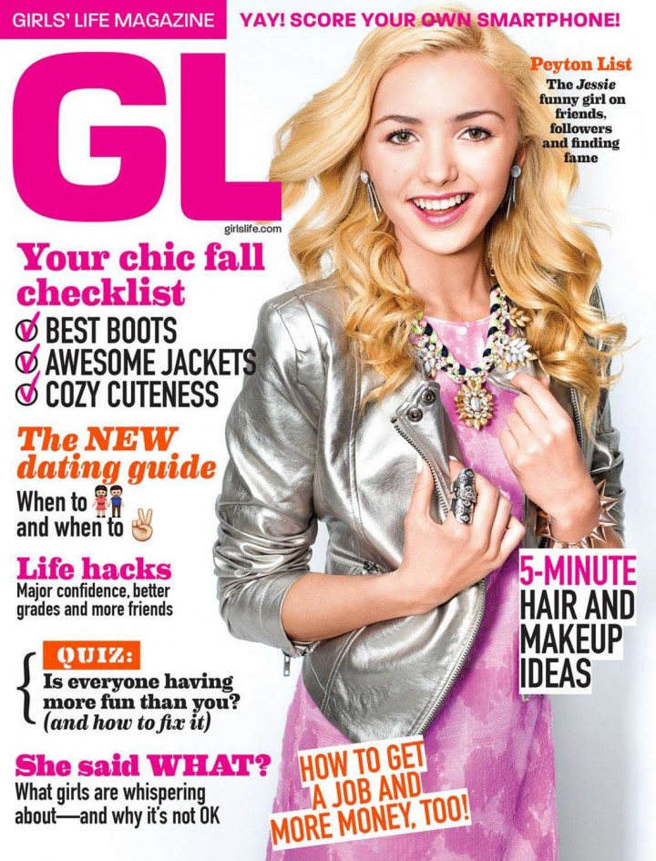Peyton Roi List - Girl's Life Magazine Cover (Oct/Nov 2014)