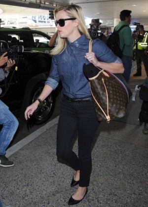 Reese Witherspoon in Jeans at LAX Airport in LA