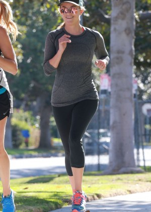 Reese Witherspoon - Jogging with friends in LA