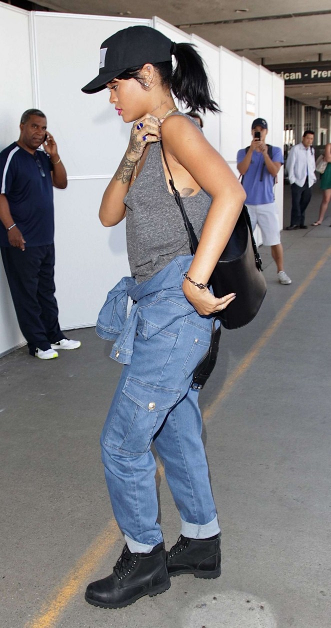 Rihanna at LAX Airport