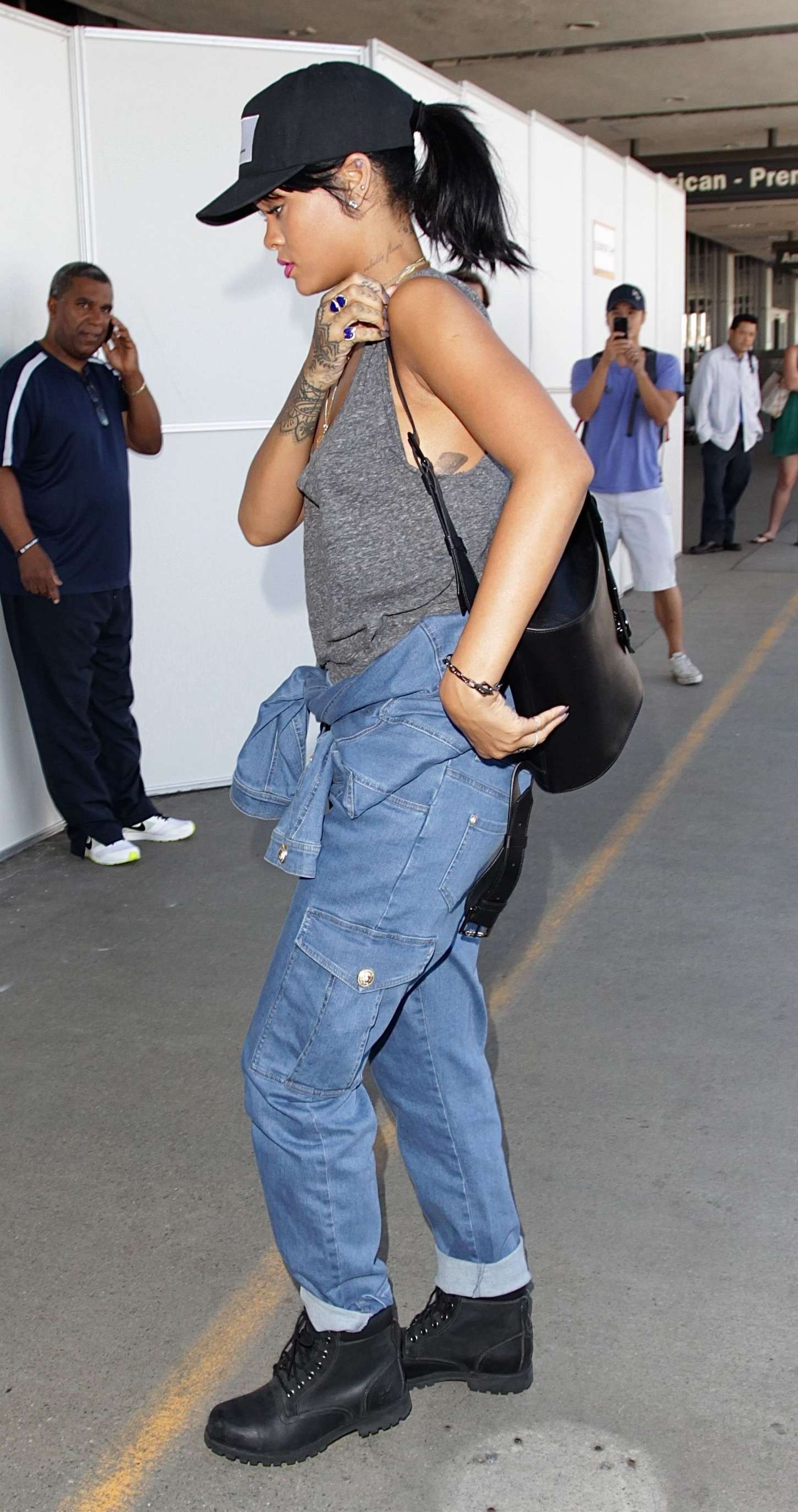 Rihanna at LAX Airport | GotCeleb