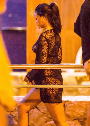 Rihanna in Bikini on a yacht in St. Barts