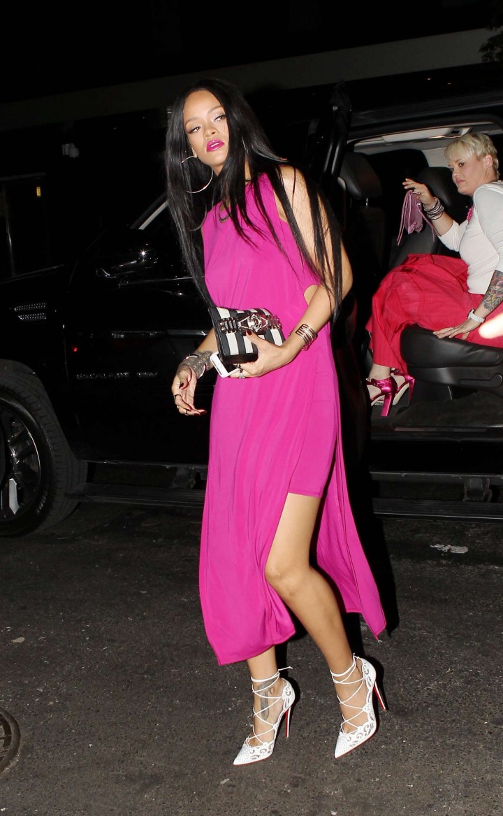 Rihanna in Pink Dress -22 – GotCeleb