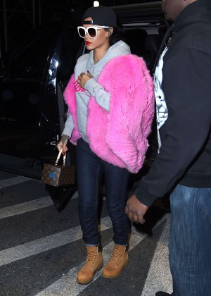 Rihanna in Jeans Out in NYC