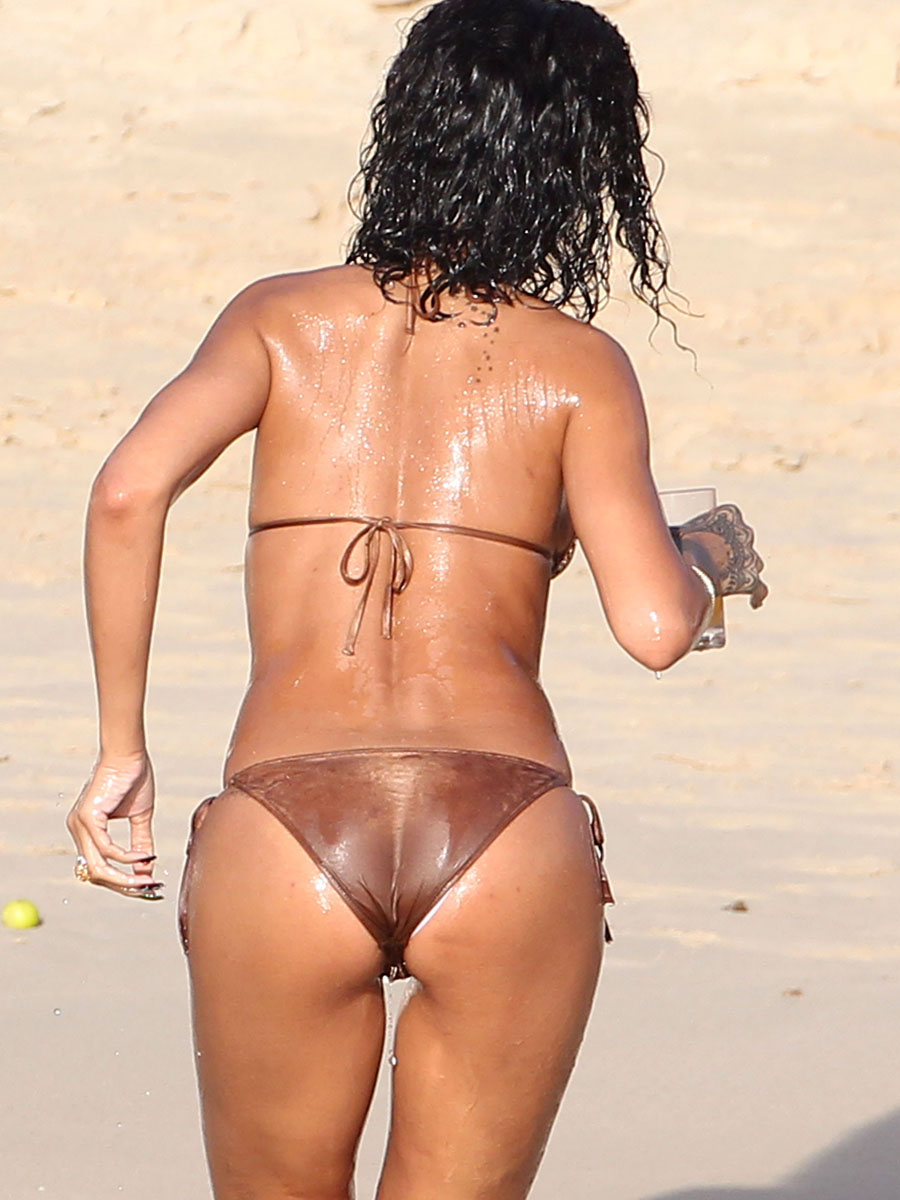 Pics Rihanna's Carnival Bikini Riri Barely Covers Her Boobs In Barbados Hollywood Life