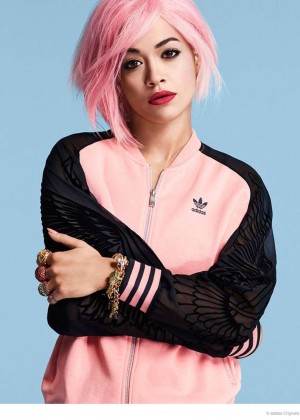 Rita Ora Rocks Pink Hair - New Adidas Originals Photos 2014