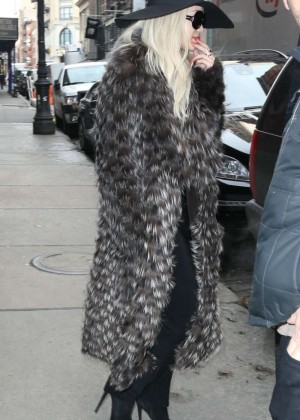 Rita Ora in Long Coat Out In New York City