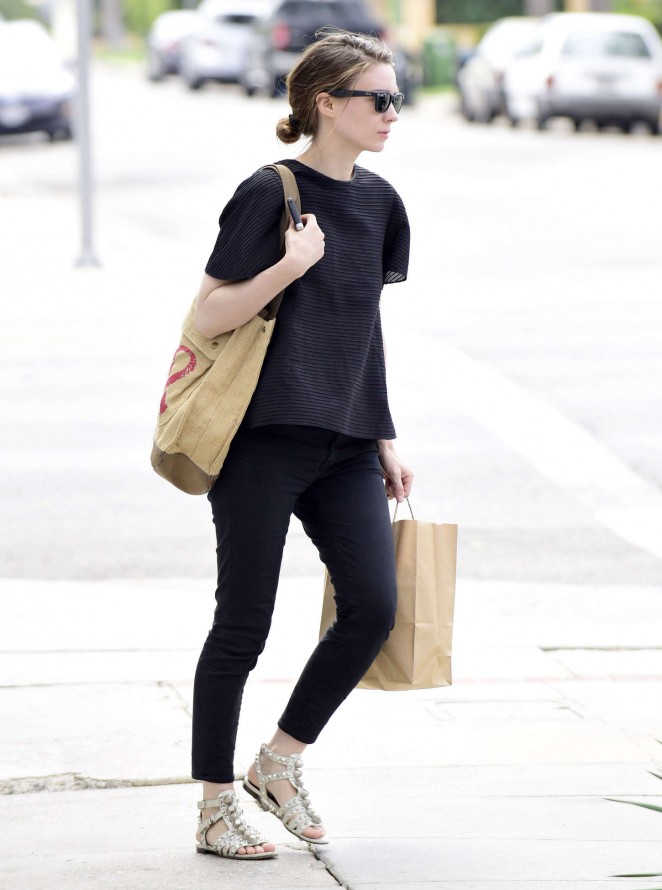 Rooney Mara in Tights out in LA