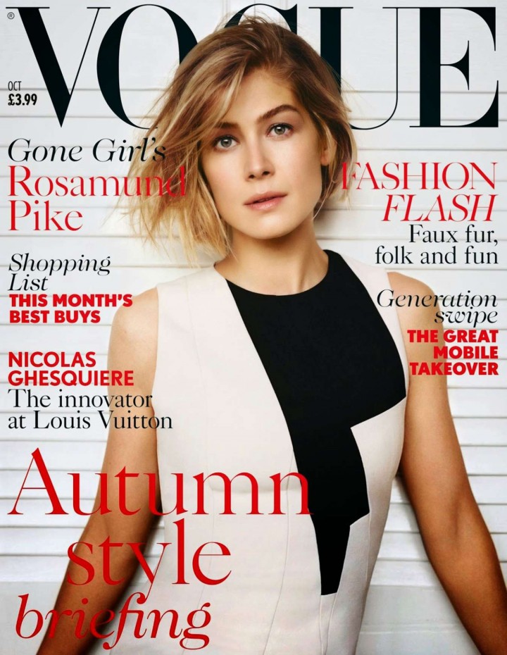 Rosamund Pike - Vogue UK Cover Magazine (October 2014)