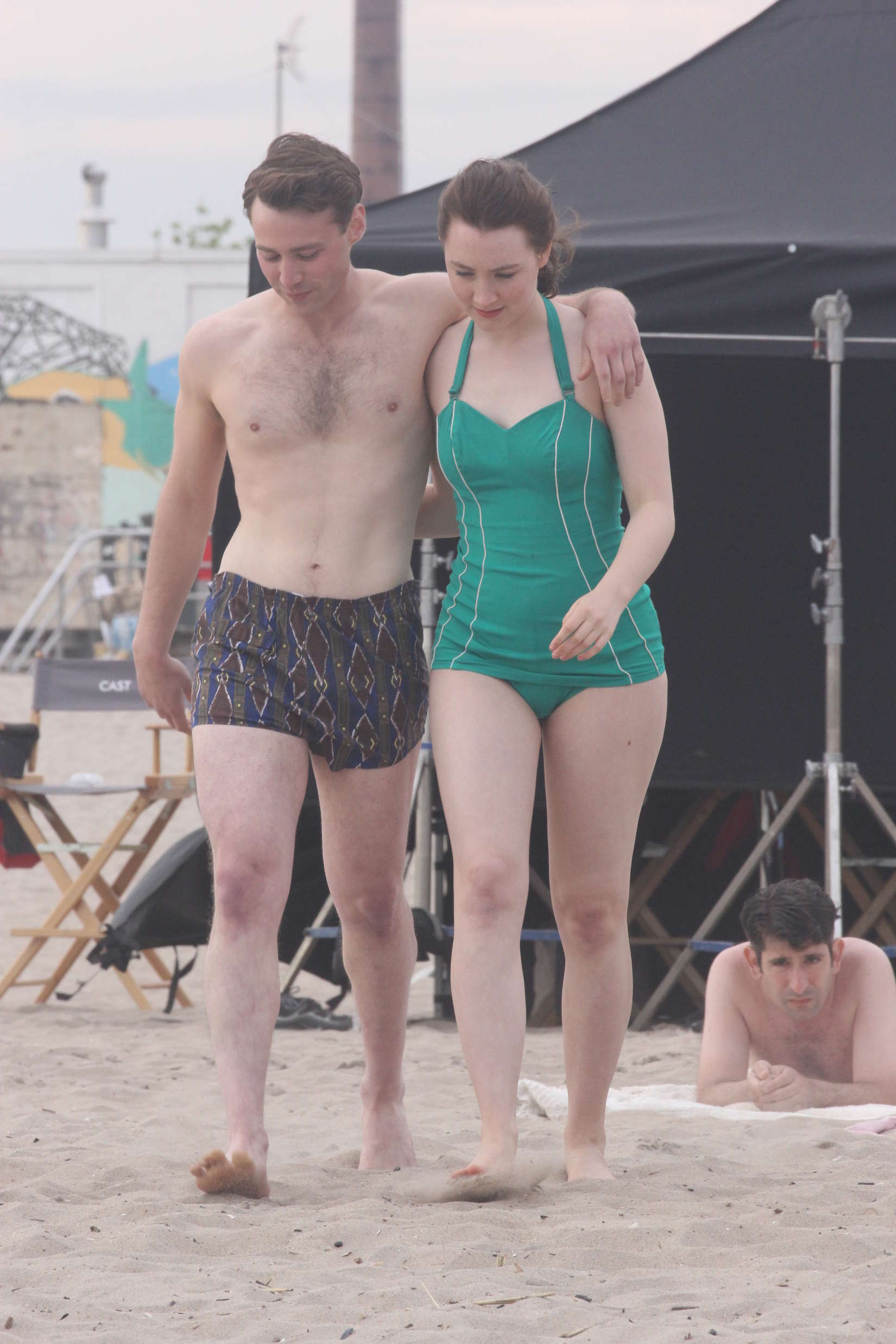Saoirse Ronan 2014 : Saoirse Ronan in green swimsuit -06.