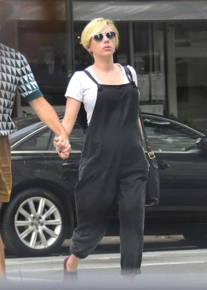 Scarlett Johansson out with her fiance in New York City