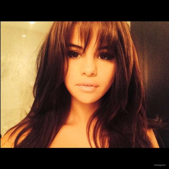 Selena Gomez Shares New Bangs Hairstyle - Instagram