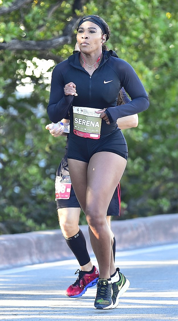 Serena Williams in Tiny Shorts at Serena Williams Ultimate Run In South Beach