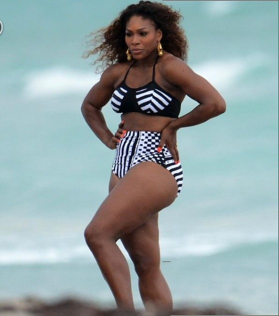 Serena Williams in Bikini Photoshoot on Miami Beach -08