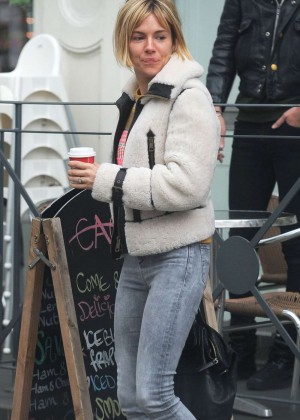 Sienna Miller in Jeans out in Primrose Hill