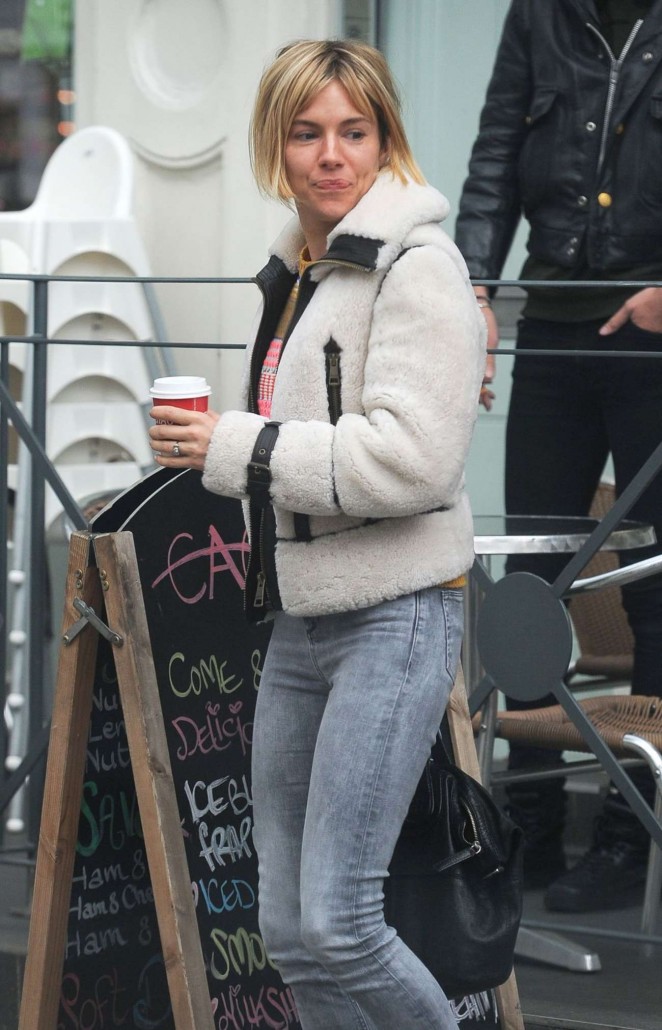 Sienna Miller in Jeans out in Primrose Hill