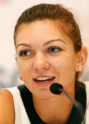 Simona Halep - Press Conference Ahead of the WTA 2014 in Singapore
