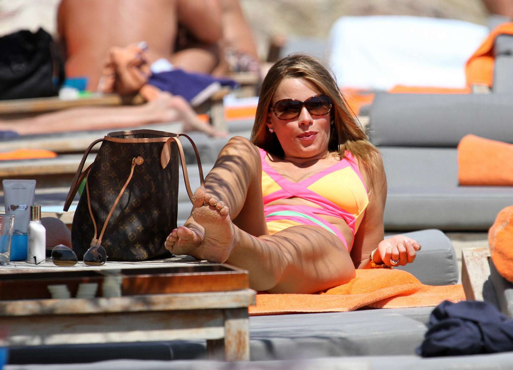 Sofia Vergara in another swimsuit at the beach in Greece. 