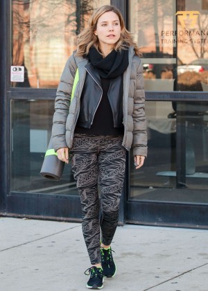 Sophia Bush in Leggings Leaving a gym in Chicago