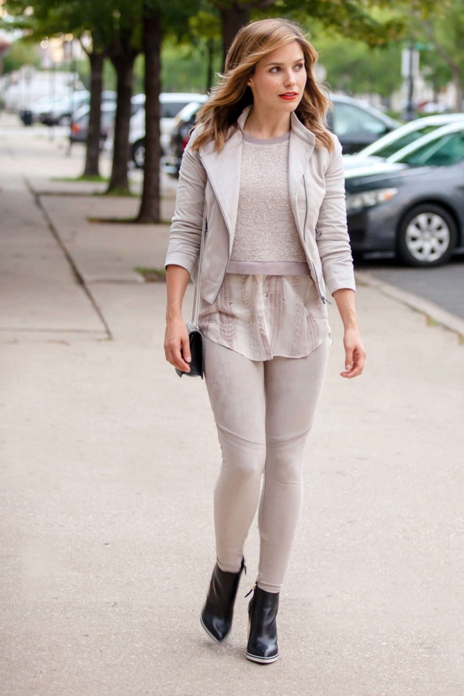 Sophia Bush in Tights out in Chicago