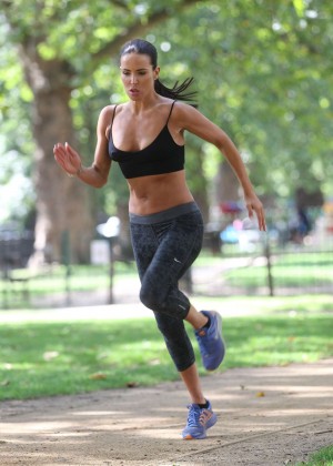 Sophie Anderton in Spandex Workout in London