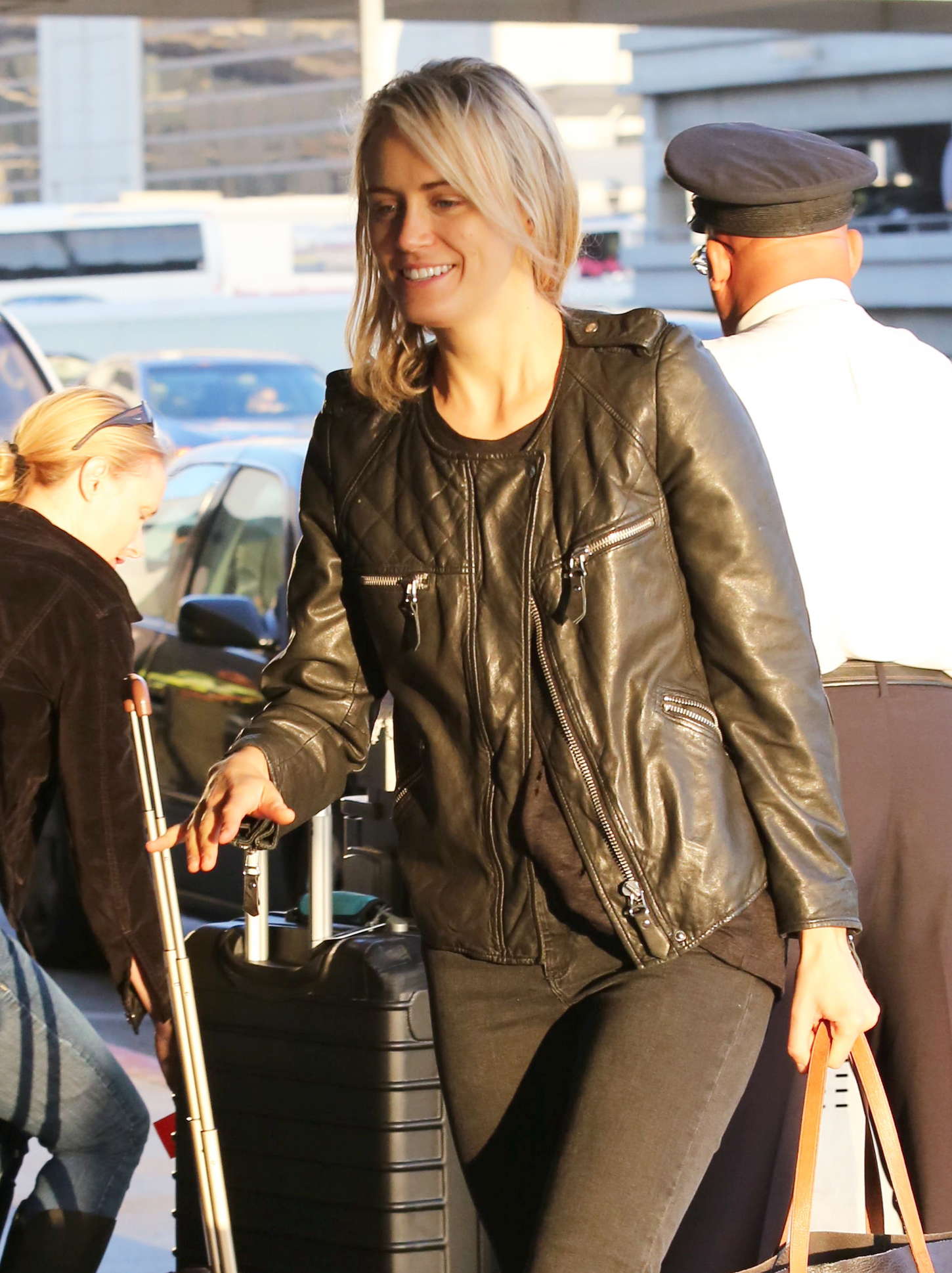 Taylor Schilling in Tight Pants at LAX Airport