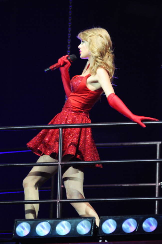 red tour red dress