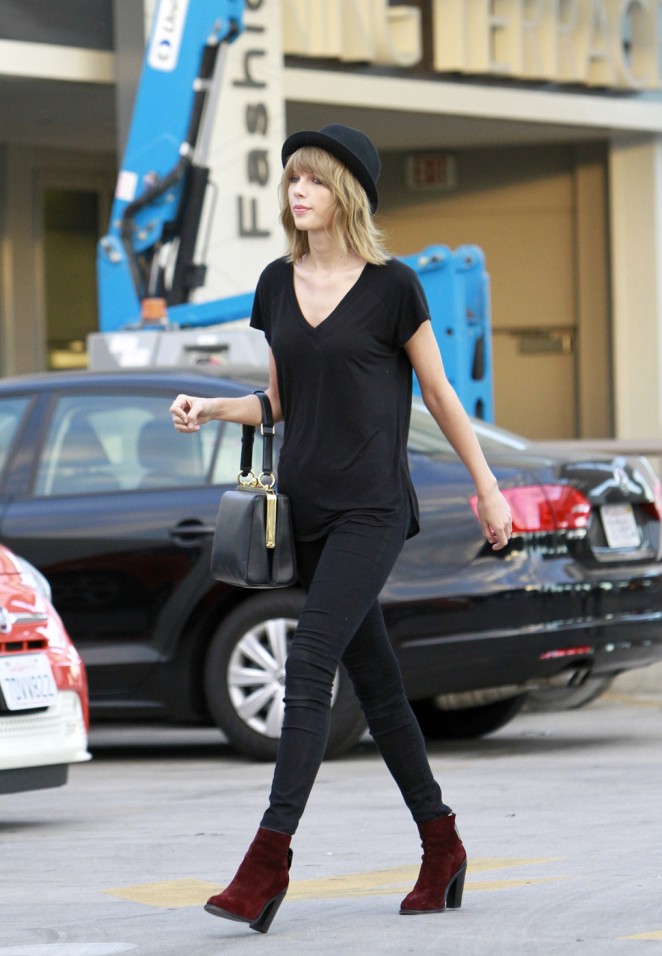 Taylor Swift in Black Outfit in LA