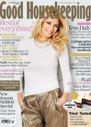 Tess Daly - Good Housekeeping UK Magazine Cover (October 2014)