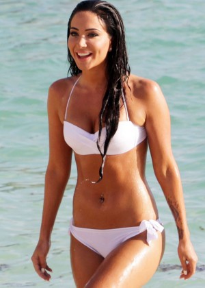 Tulisa Contostavlos in White Bikini in Bermuda