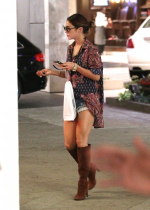 Vanessa Hudgens show her legs at The Grove in West Hollywood