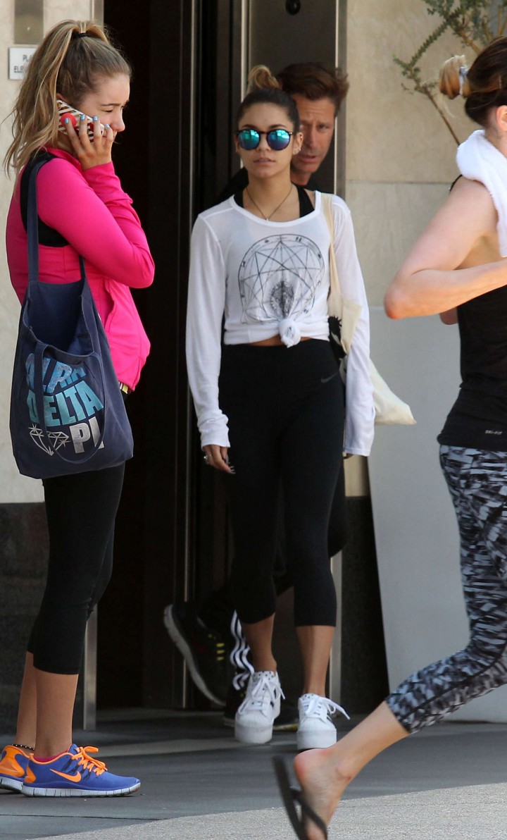 Vanessa Hudgens Seen leaving spin class in West Hollywood