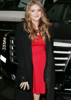 Willow Shields in Red Dress at Today Show in NYC