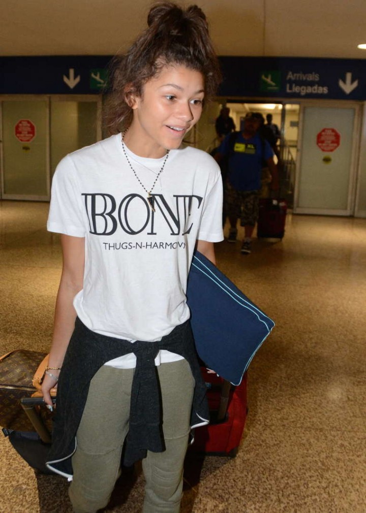 Zendaya Coleman arriving to the airport in Puerto Rico
