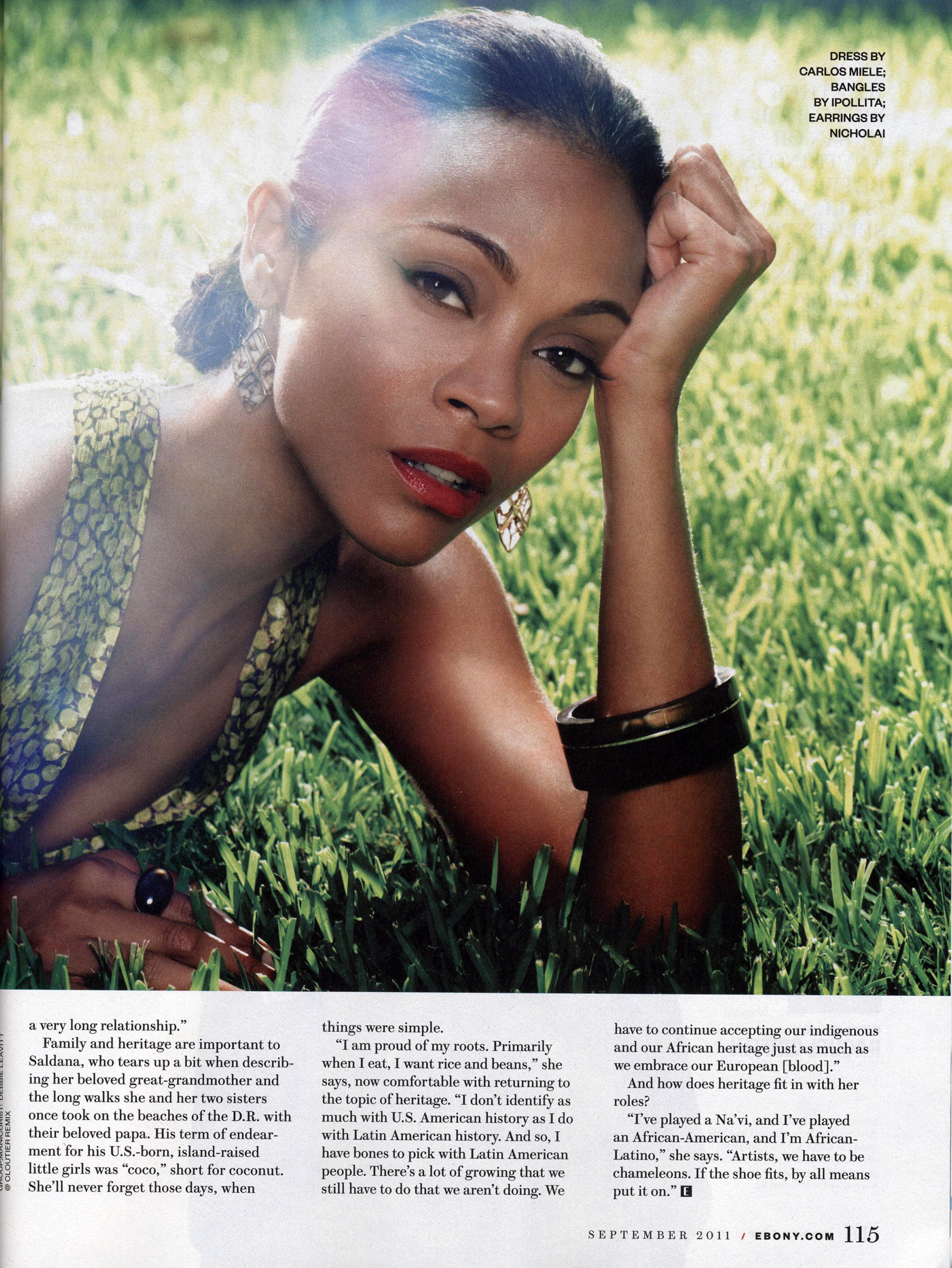 Zoe Saldana - Ebony Magazine September 2011. 