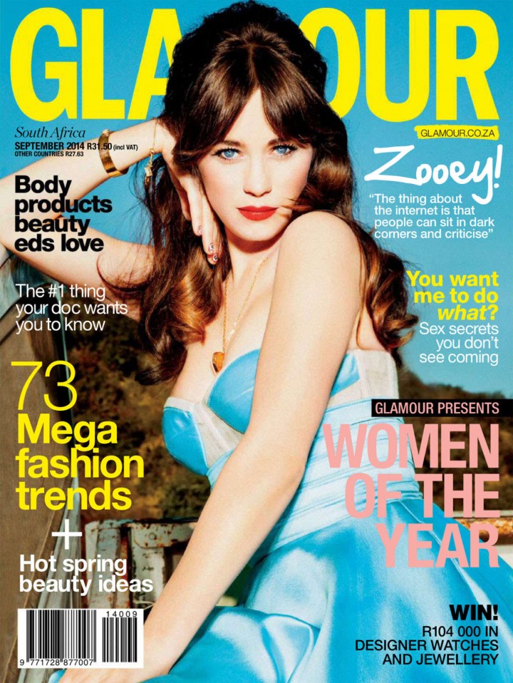 Zooey Deschanel - Glamour South Africa Magazine (September 2014)
