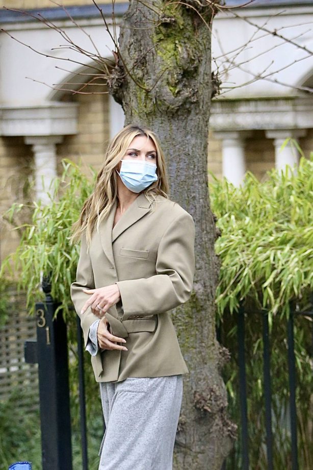 Abbey Clancy - Filming a television advert in London