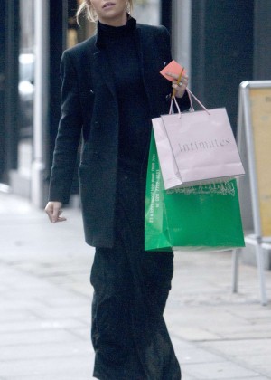 Abbey Clancy - out and about in London