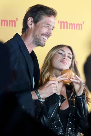 Abbey Clancy - With her husband Peter Crouch attending the McDonald's launch party in London