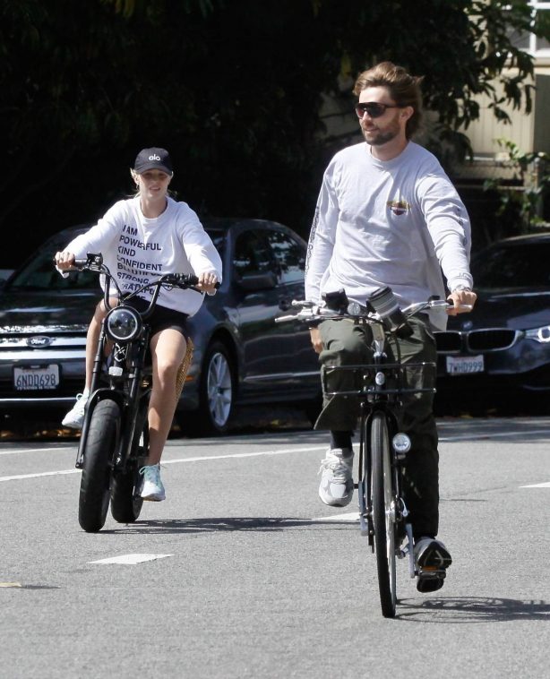 Abby Champion and Patrick Schwarzenegger - Goes cycling together in Santa Monica