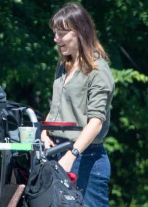 Abby Miller - Filming TV Series 'The Sinner' in NYC