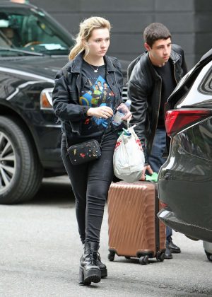 Abigail Breslin leaves her hotel in New York City